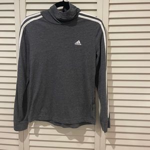 Small Adidas, long sleeve, hooded top.